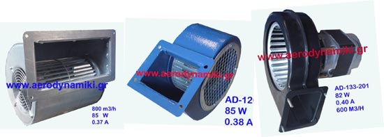 Centrifugal fan high pressures.