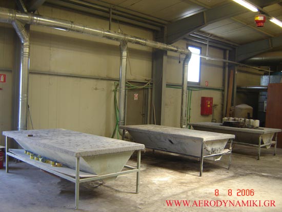 Sander benches with absorption