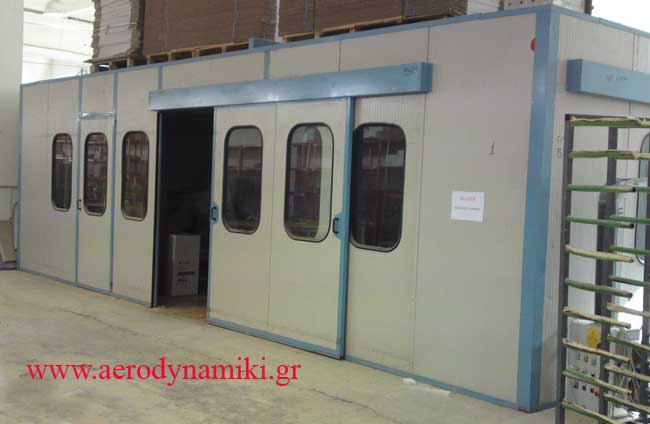 Closed cabins with panels.